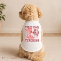 These Boots Are Made For Teaching Boho Western Teacher Doggie Tank thumb 2
