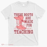 These Boots Are Made For Teaching Boho Western Teacher T-Shirt thumb 0