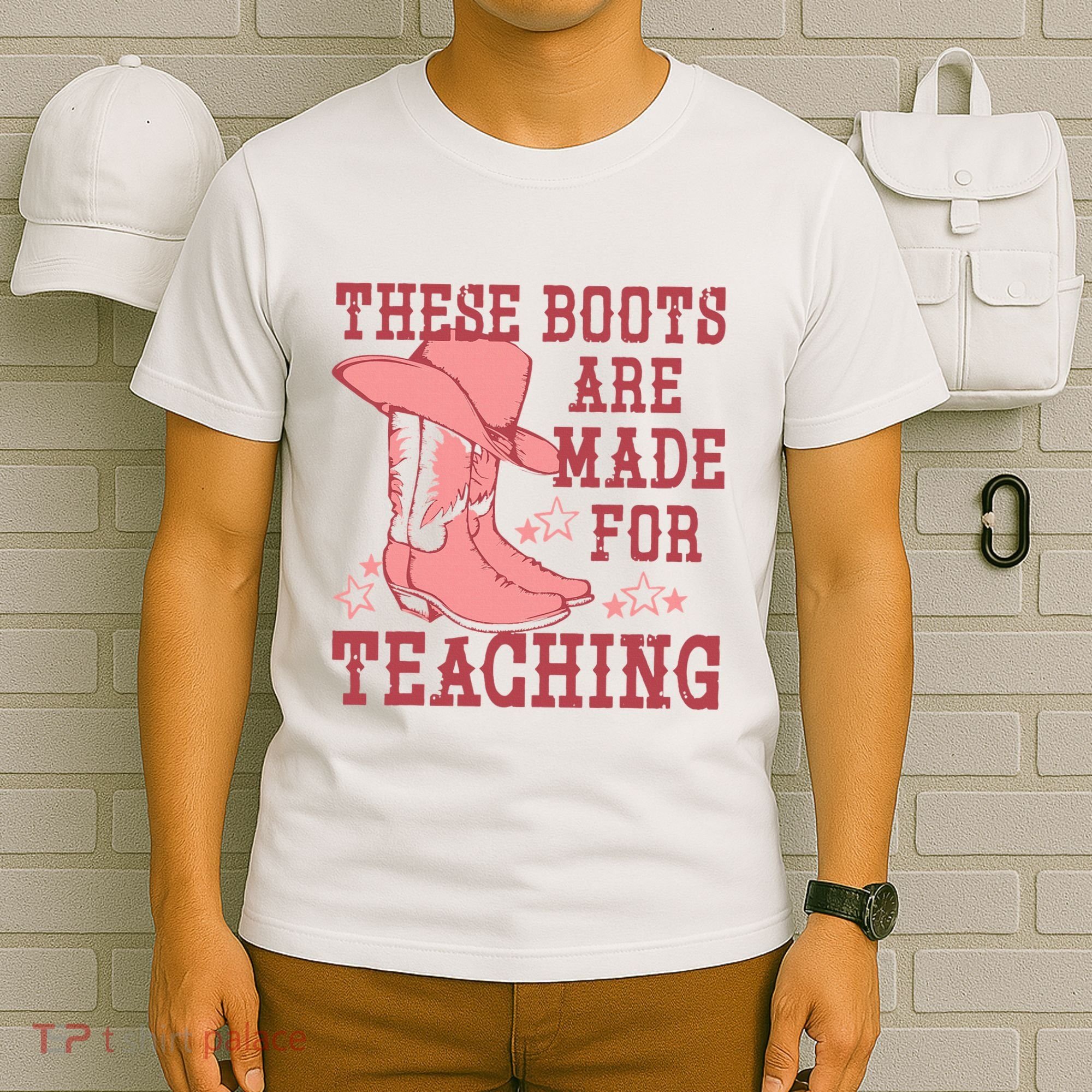 These Boots Are Made For Teaching Boho Western Teacher T-Shirt