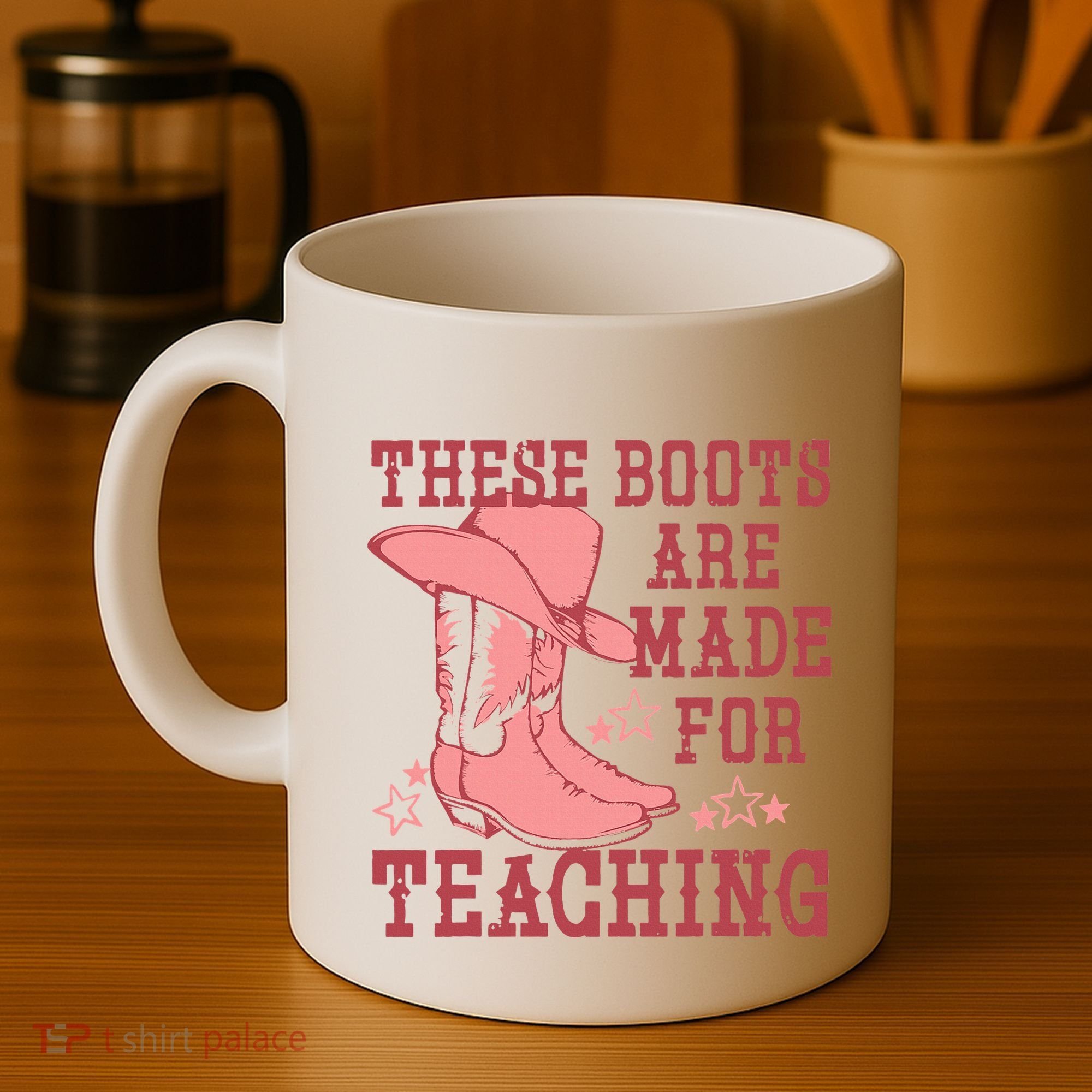 These Boots Are Made For Teaching Boho Western Teacher Coffee Mug