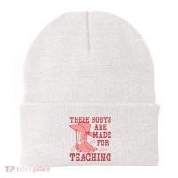 These Boots Are Made For Teaching Boho Western Teacher Beanie thumb 0