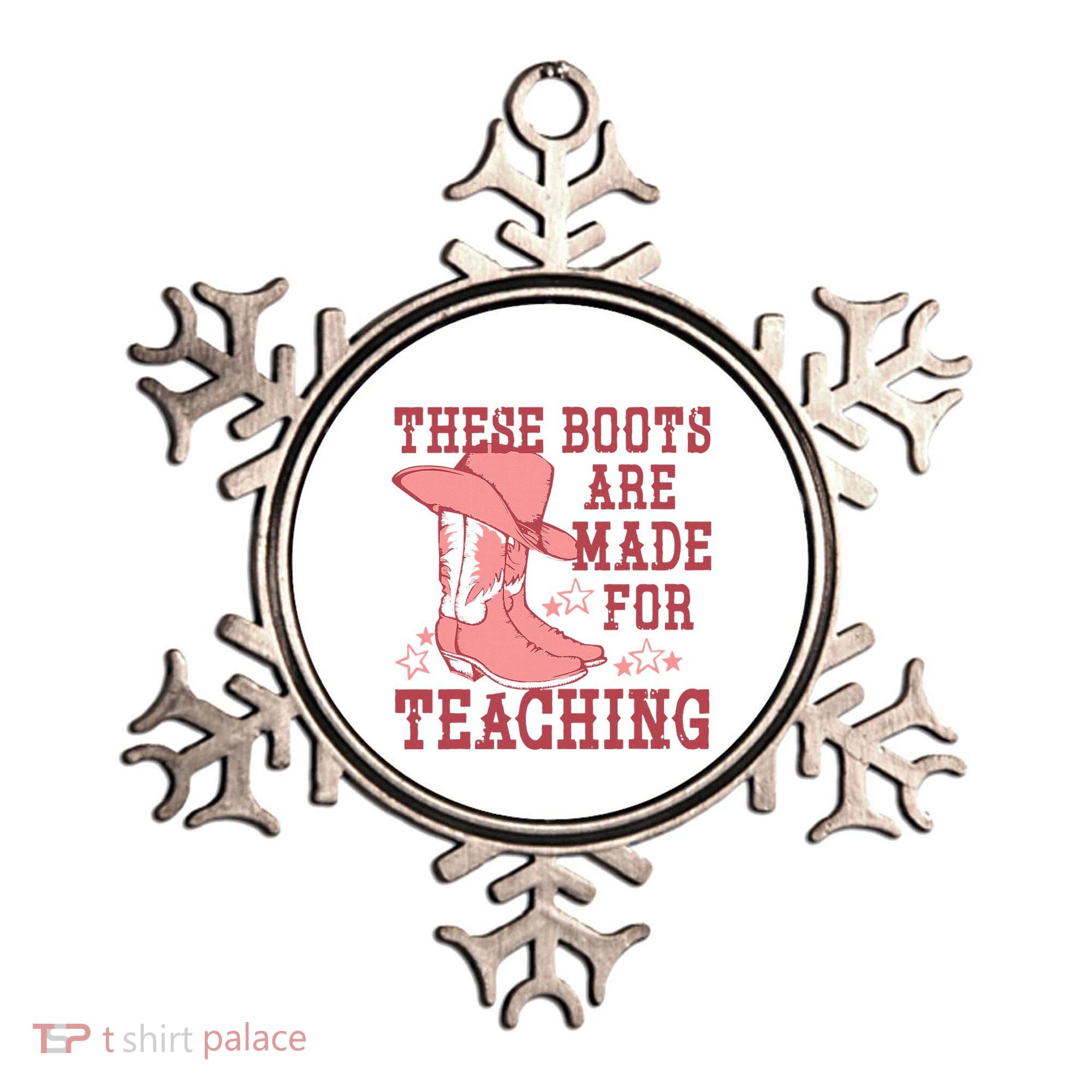 These Boots Are Made For Teaching Boho Western Teacher Ornament