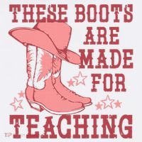 These Boots Are Made For Teaching Boho Western Teacher Women's T-Shirt thumb 6