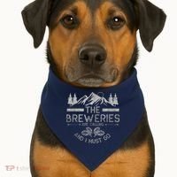 The Breweries Are Calling Craft Beer Gift Beer Lover USA-Made Doggie Bandana thumb 1