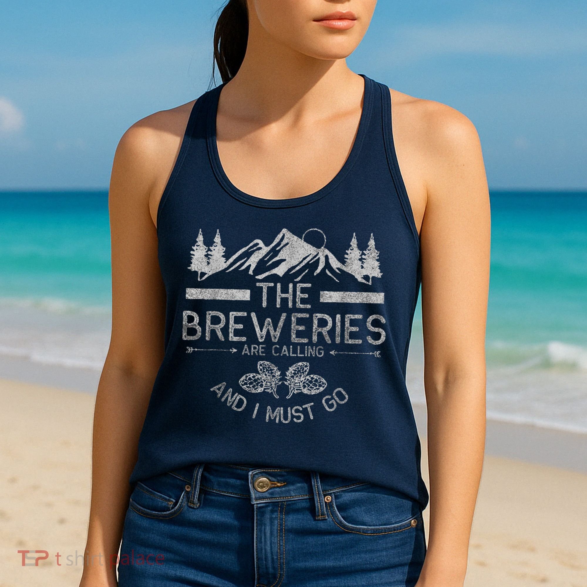 The Breweries Are Calling Craft Beer Gift Beer Lover Women's Tank Top