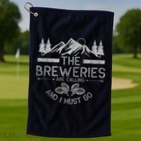 The Breweries Are Calling Craft Beer Gift Beer Lover Golf Towel thumb 1