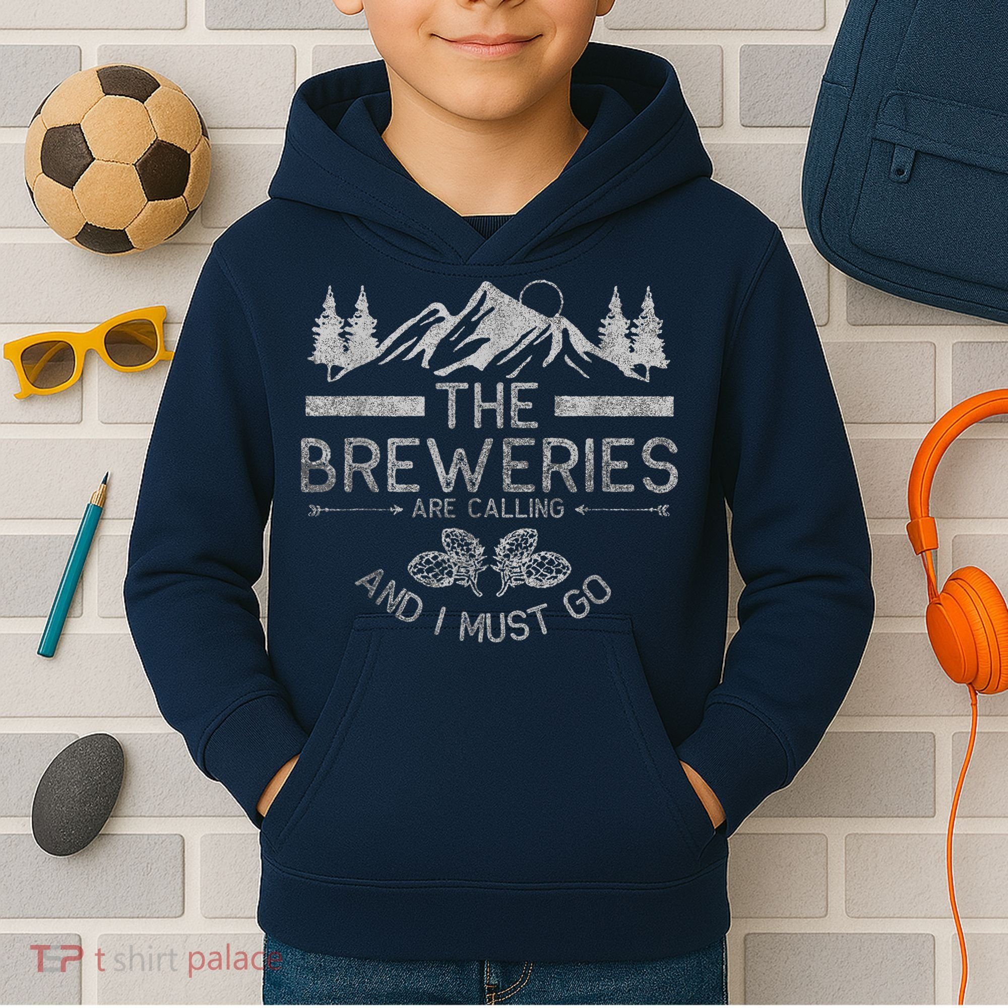 The Breweries Are Calling Craft Beer Gift Beer Lover Kids Hoodie