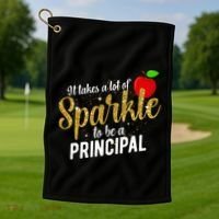 To Be A School Principal Appreciation Principal Golf Towel thumb 1