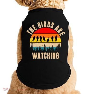 The Birds Are Watching Vintage Sunset Doggie Tank