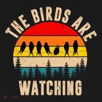 The Birds Are Watching Vintage Sunset T-Shirt thumb 7