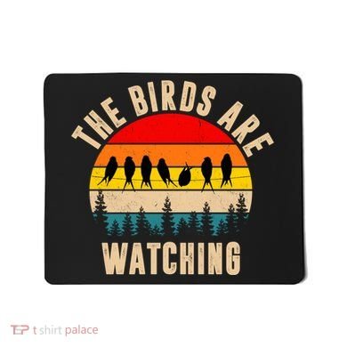 The Birds Are Watching Vintage Sunset Mousepad