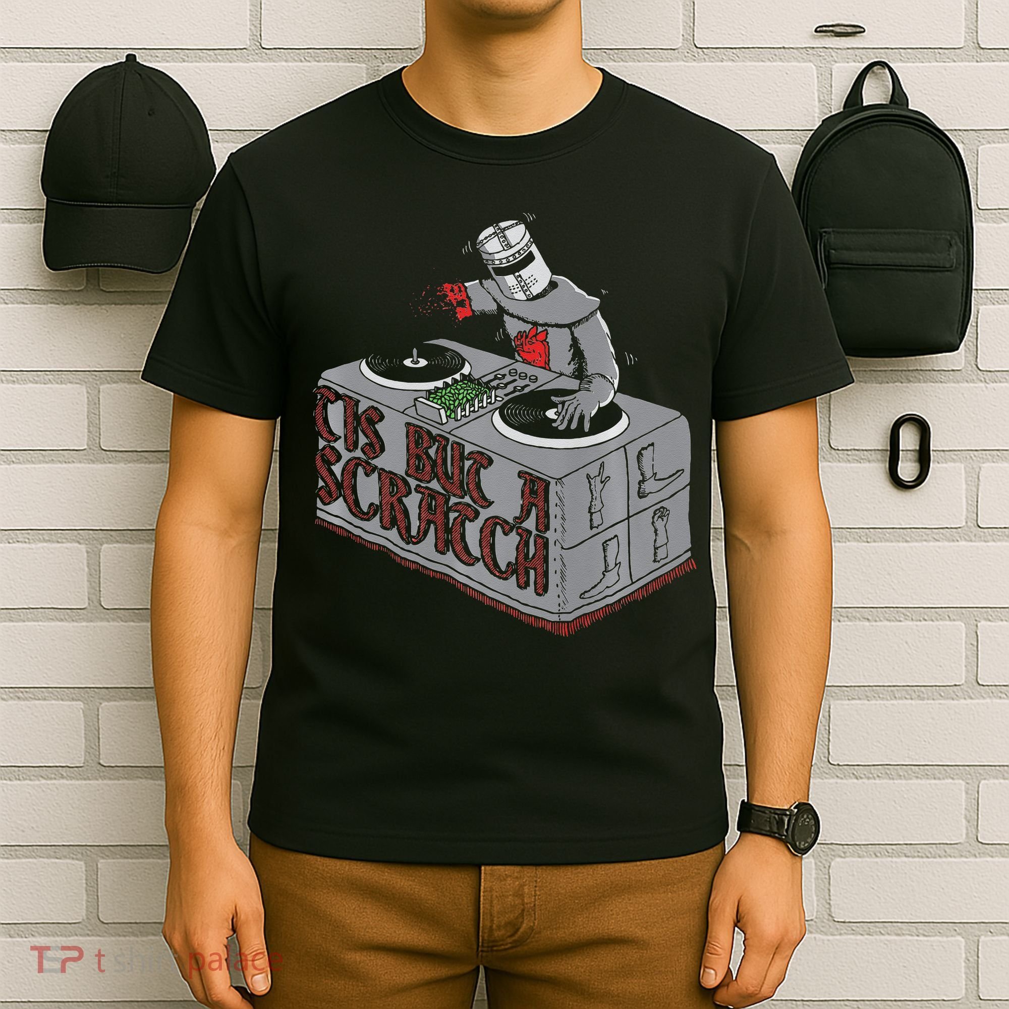 Tis But A Scratch Dj Knight Non Shall Drop The Beat T-Shirt