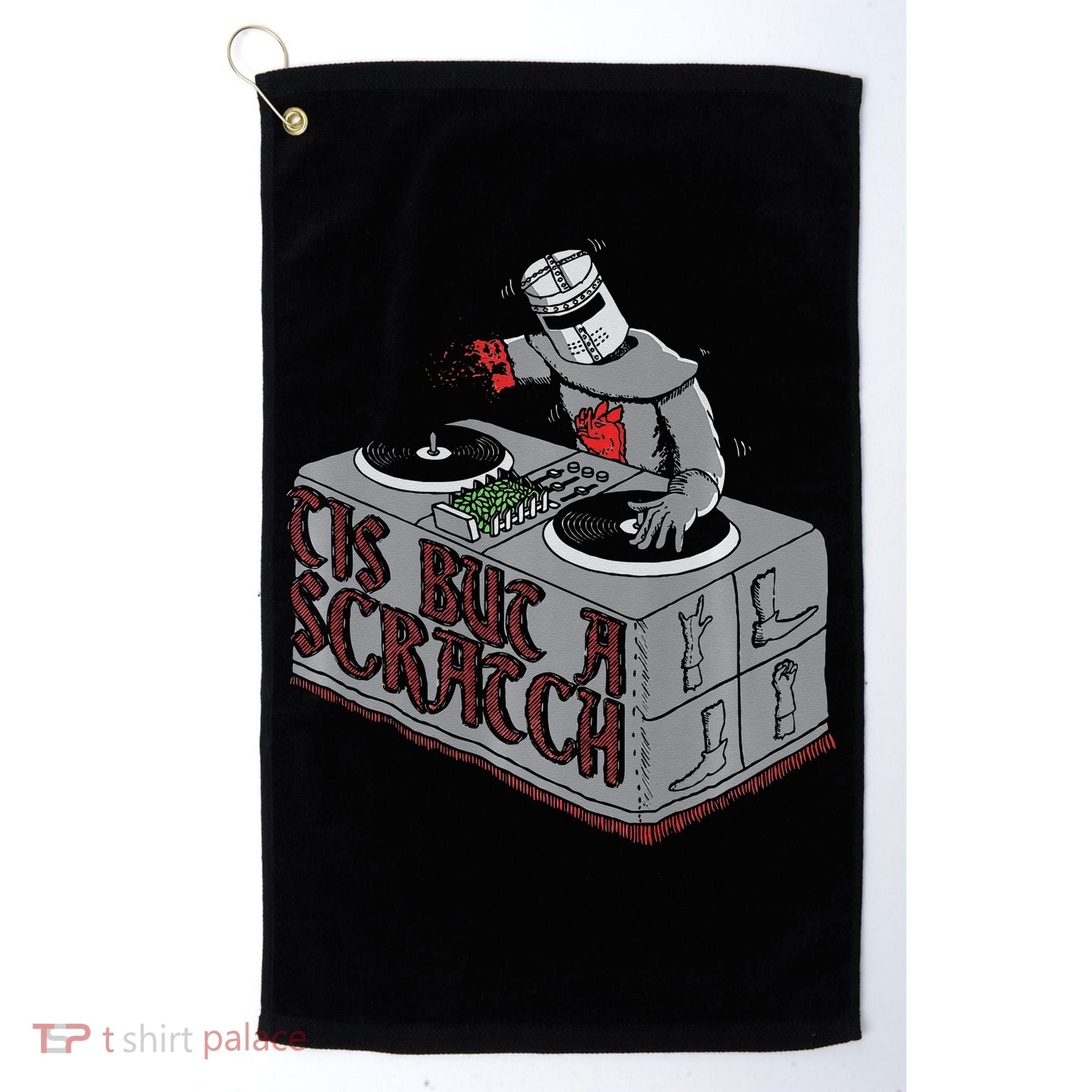 Tis But A Scratch Dj Knight Non Shall Drop The Beat Golf Towel