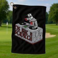 Tis But A Scratch Dj Knight Non Shall Drop The Beat Golf Towel thumb 1