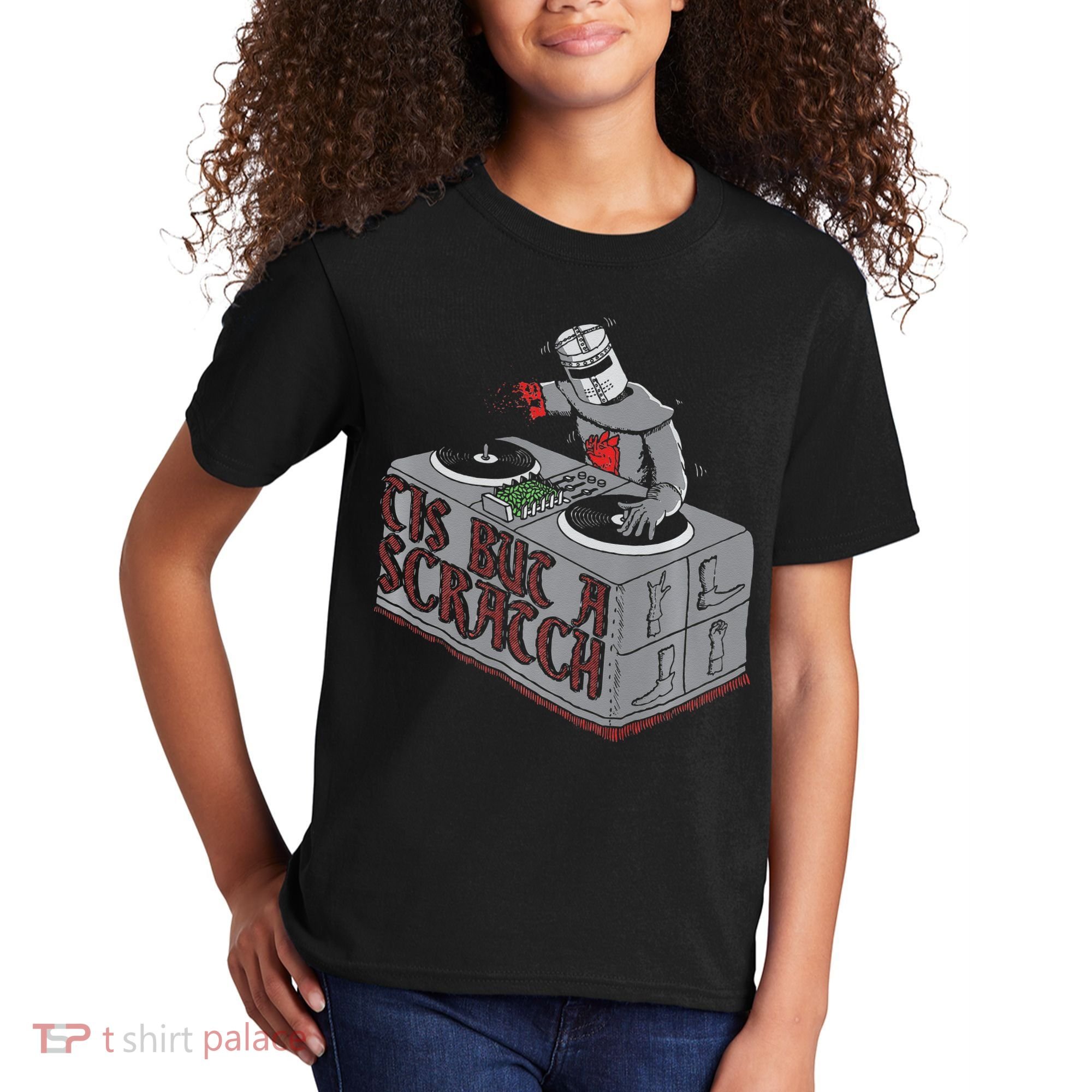 Tis But A Scratch Dj Knight Non Shall Drop The Beat Kids T-Shirt