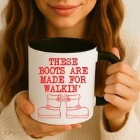 These Boots Are Made For Walkin Christmas Coffee Mug thumb 3