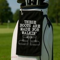 These Boots Are Made For Walkin Christmas Golf Towel thumb 2