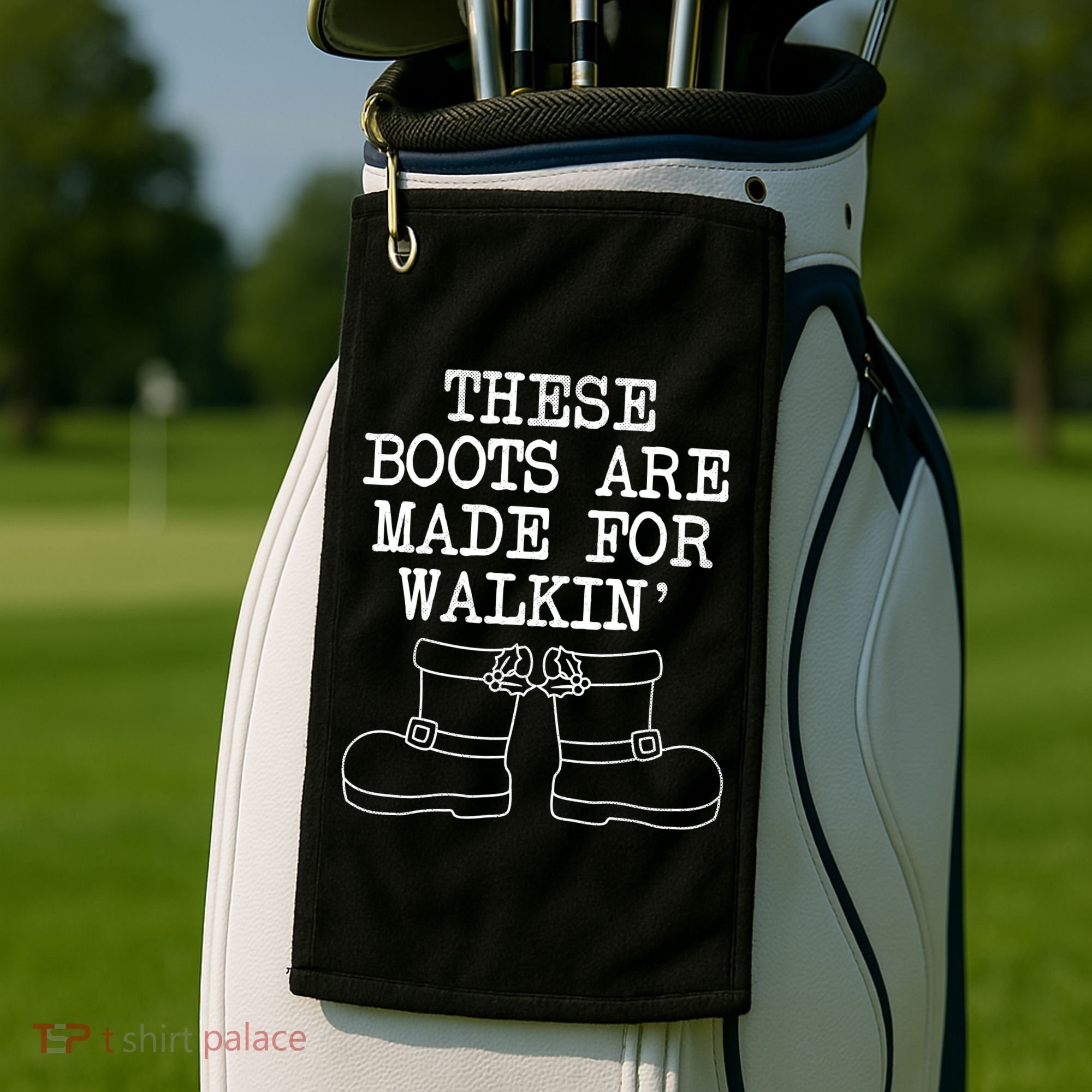 These Boots Are Made For Walkin Christmas Golf Towel