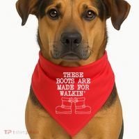 These Boots Are Made For Walkin Christmas USA-Made Doggie Bandana thumb 1