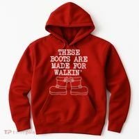 These Boots Are Made For Walkin Christmas Hoodie thumb 0