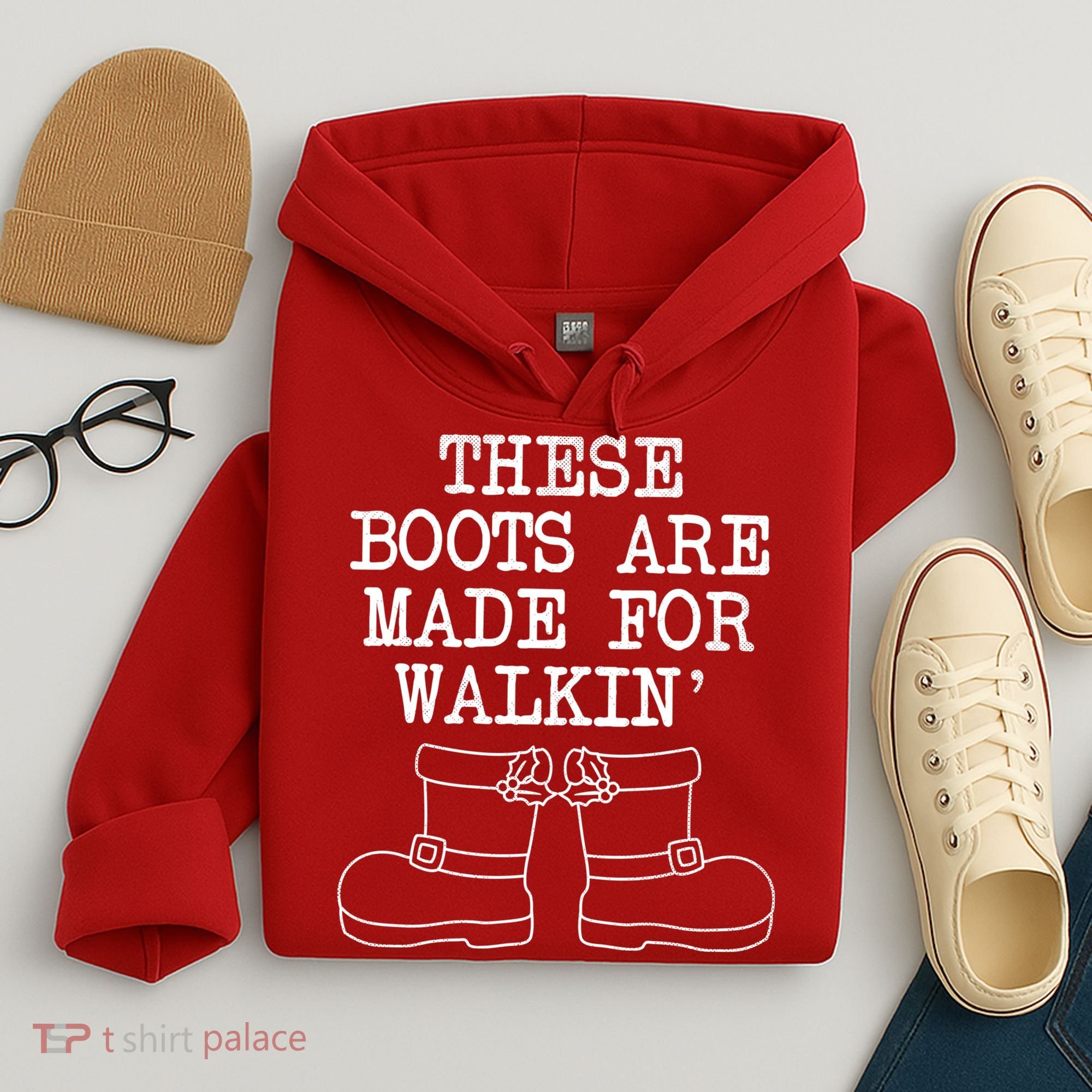 These Boots Are Made For Walkin Christmas Hoodie