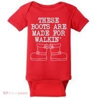 These Boots Are Made For Walkin Christmas Baby Bodysuit thumb 0