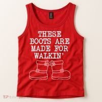These Boots Are Made For Walkin Christmas Tank Top thumb 2