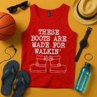 These Boots Are Made For Walkin Christmas Tank Top thumb 4