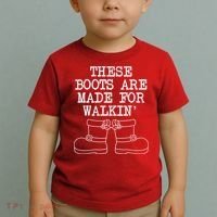 These Boots Are Made For Walkin Christmas Toddler T-Shirt thumb 2