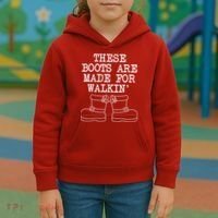 These Boots Are Made For Walkin Christmas Kids Hoodie thumb 3