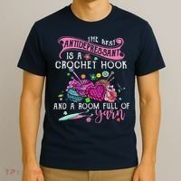 The Best Antidepressant Is A Crochet Hook T-Shirt thumb 3