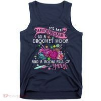 The Best Antidepressant Is A Crochet Hook Tank Top thumb 0