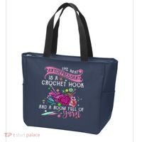 The Best Antidepressant Is A Crochet Hook Tote Bag thumb 3