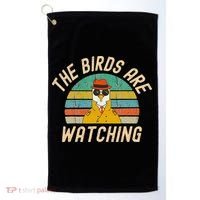 The Birds Are Watching Wake Up America Golf Towel thumb 0