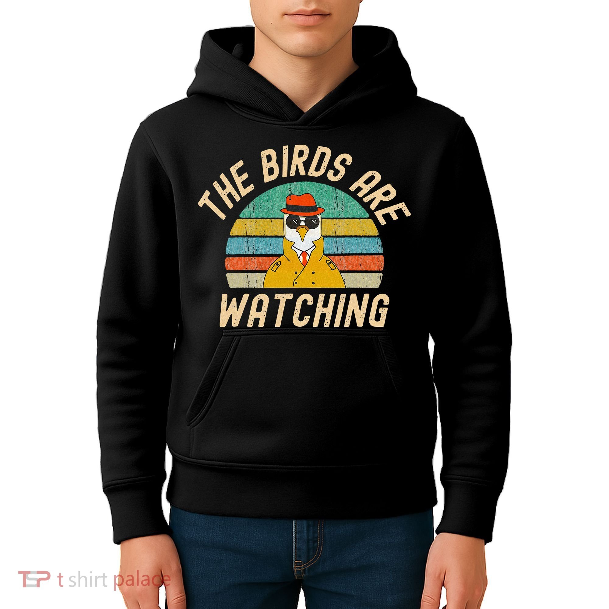 The Birds Are Watching Wake Up America Kids Hoodie