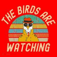 The Birds Are Watching Wake Up America Santa Hat thumb 1
