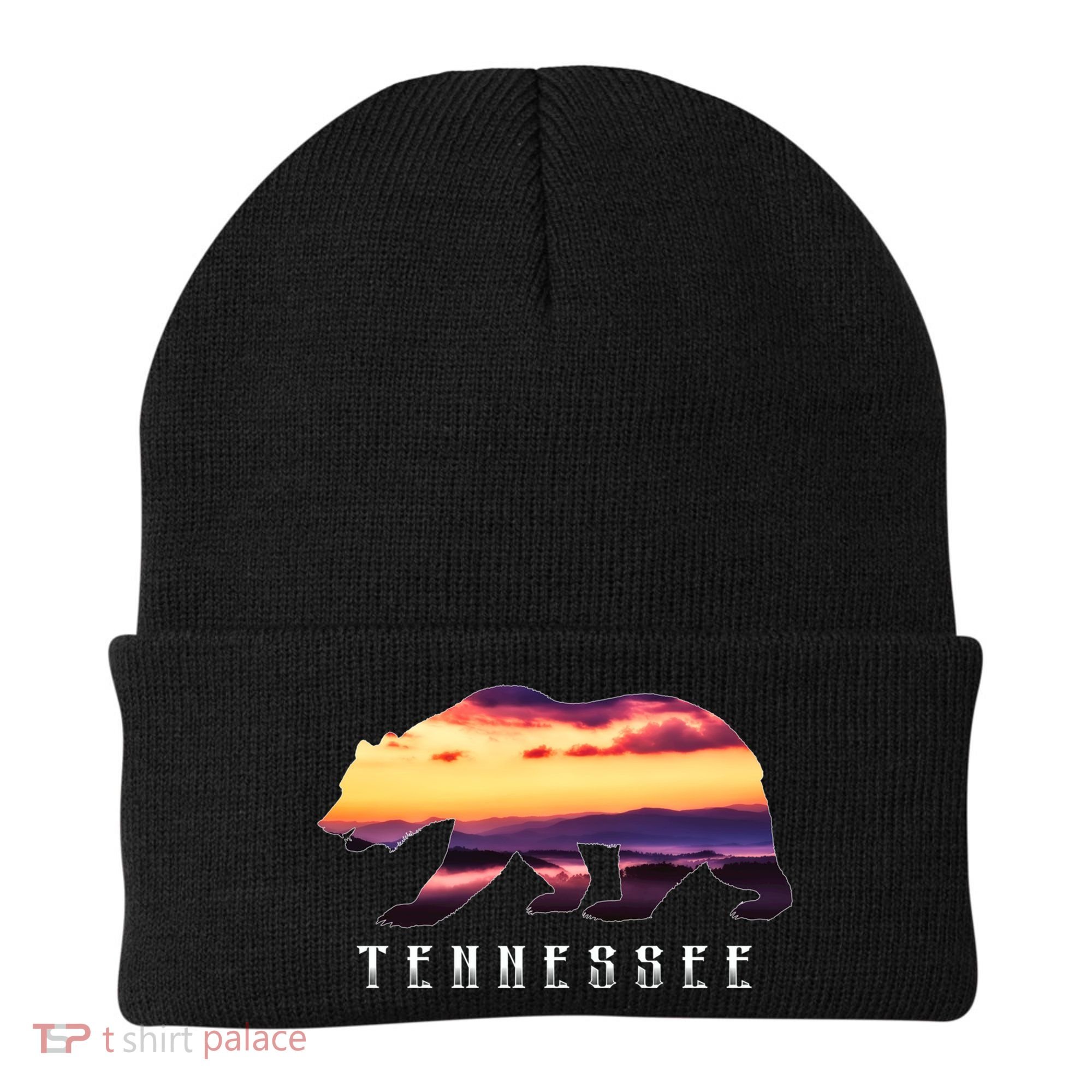 Tennessee Bear And Great Smoky Mountains Park Image Souvenir Gift Beanie