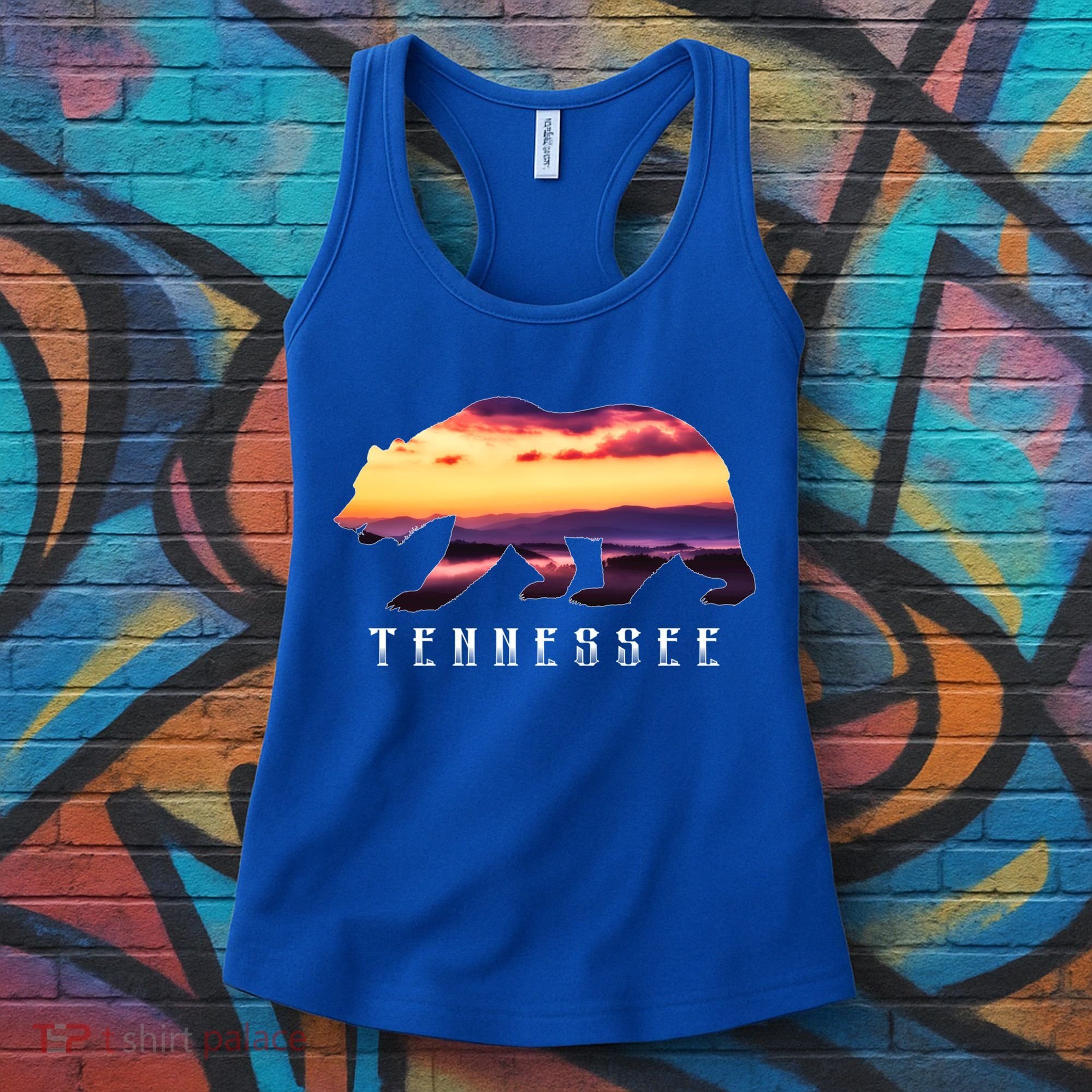 Tennessee Bear And Great Smoky Mountains Park Image Souvenir Gift Women's Tank Top