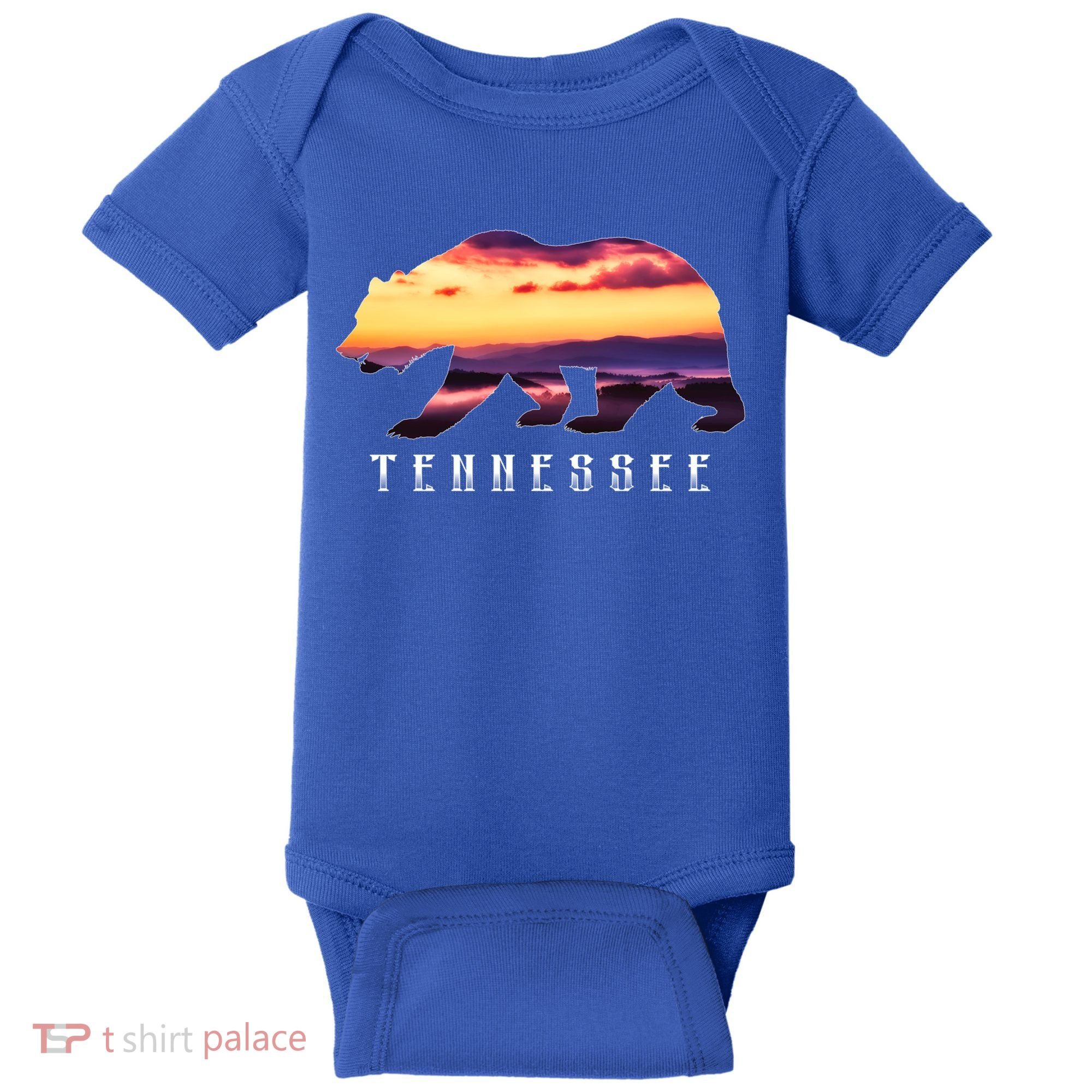 Tennessee Bear And Great Smoky Mountains Park Image Souvenir Gift Baby Bodysuit