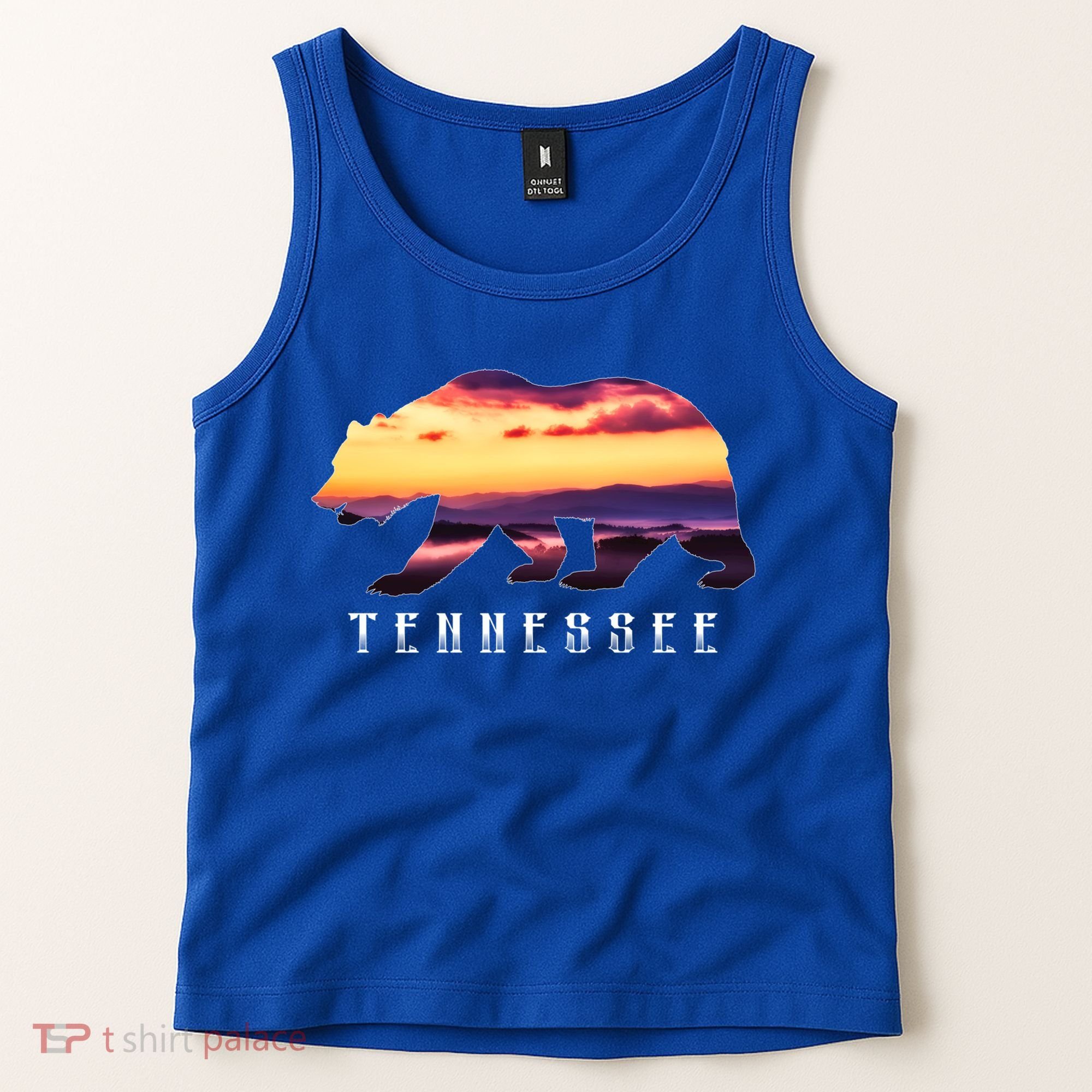 Tennessee Bear And Great Smoky Mountains Park Image Souvenir Gift Tank Top