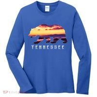Tennessee Bear And Great Smoky Mountains Park Image Souvenir Gift Women's Long Sleeve Shirt thumb 0
