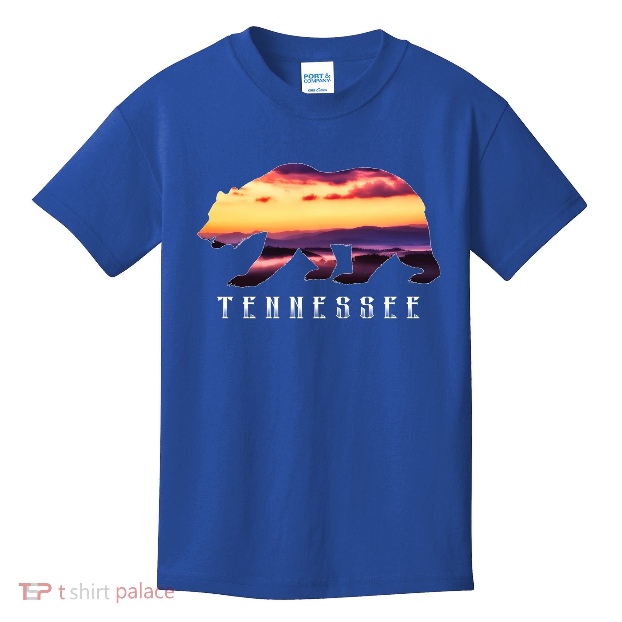 Tennessee Bear And Great Smoky Mountains Park Image Souvenir Gift Kids T-Shirt