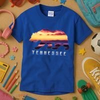 Tennessee Bear And Great Smoky Mountains Park Image Souvenir Gift Kids T-Shirt thumb 3