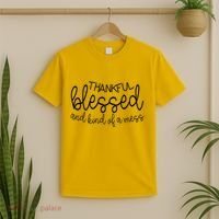 Thankful Blessed And Kind Of A Mess Funny T-Shirt thumb 2