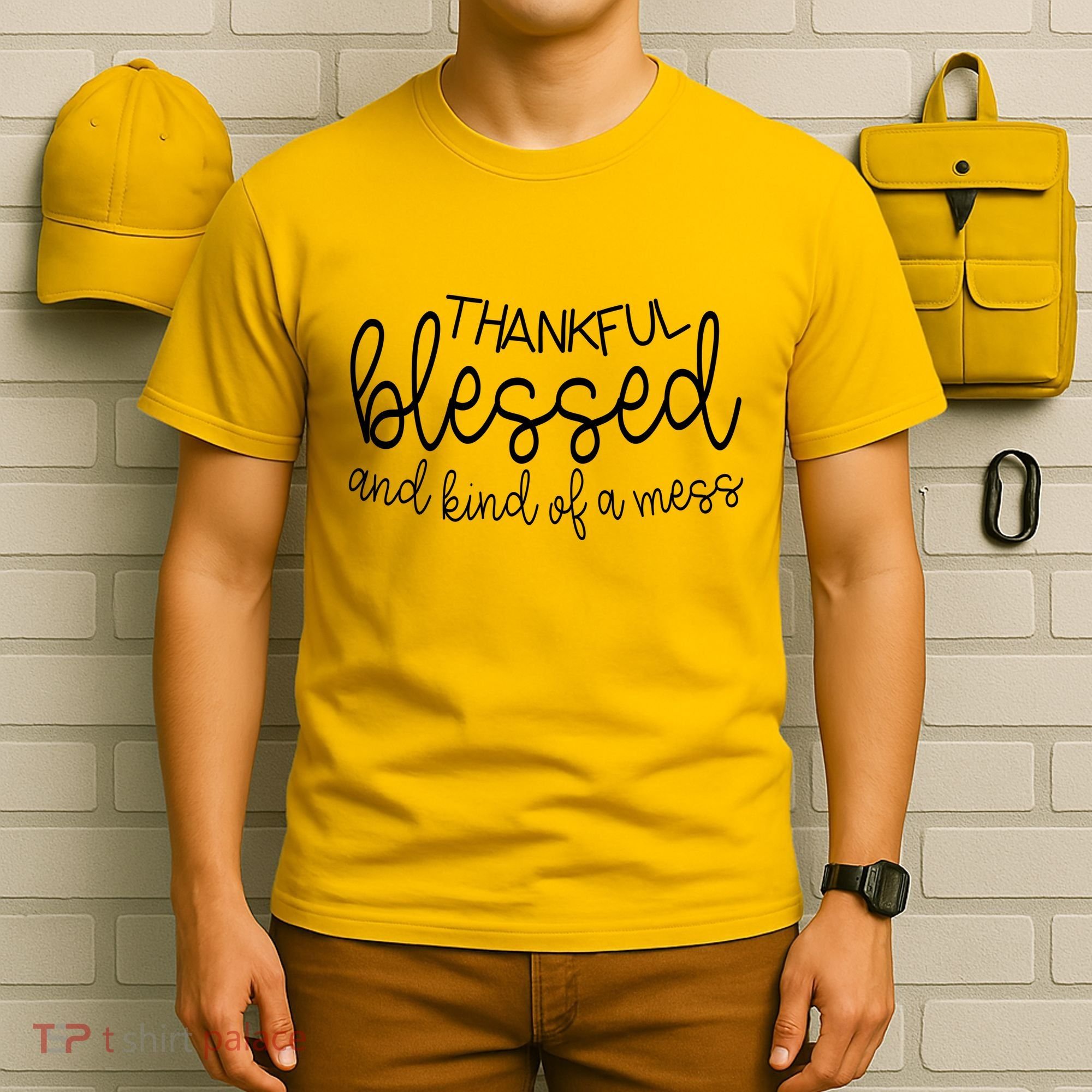 Thankful Blessed And Kind Of A Mess Funny T-Shirt