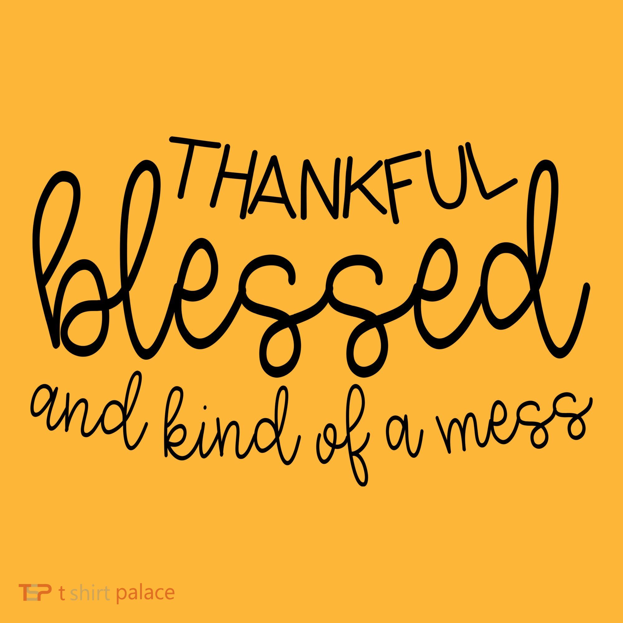 Thankful Blessed And Kind Of A Mess Funny Baby Bodysuit