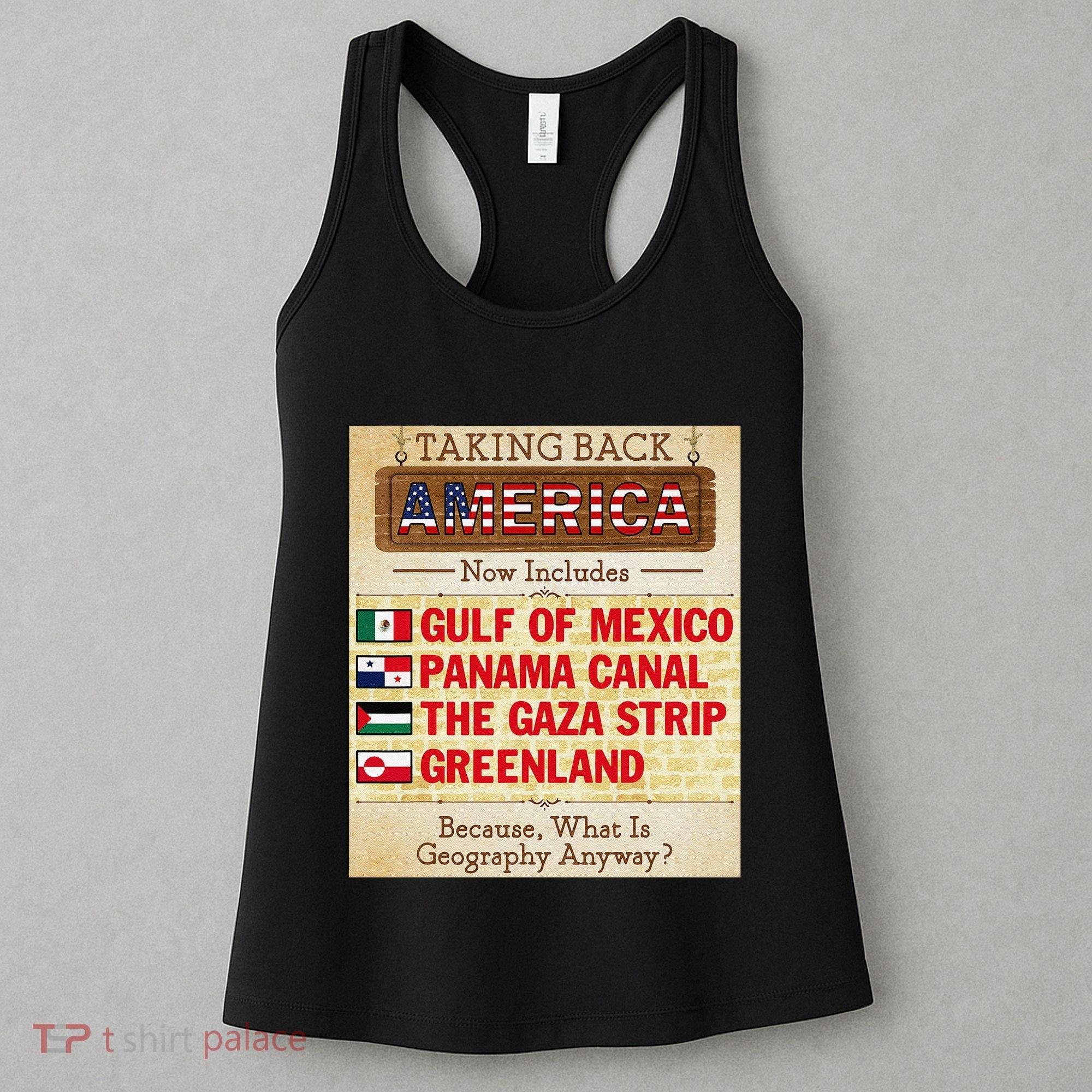 Taking Back America Meme Geography Fail Funny Gulf Of Mexico Women's Tank Top
