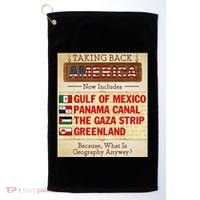 Taking Back America Meme Geography Fail Funny Gulf Of Mexico Golf Towel thumb 0