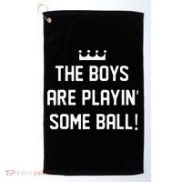 The Boy Are Playing Some Ball Golf Towel thumb 0