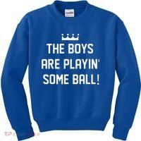 The Boy Are Playing Some Ball Kids Sweatshirt thumb 0
